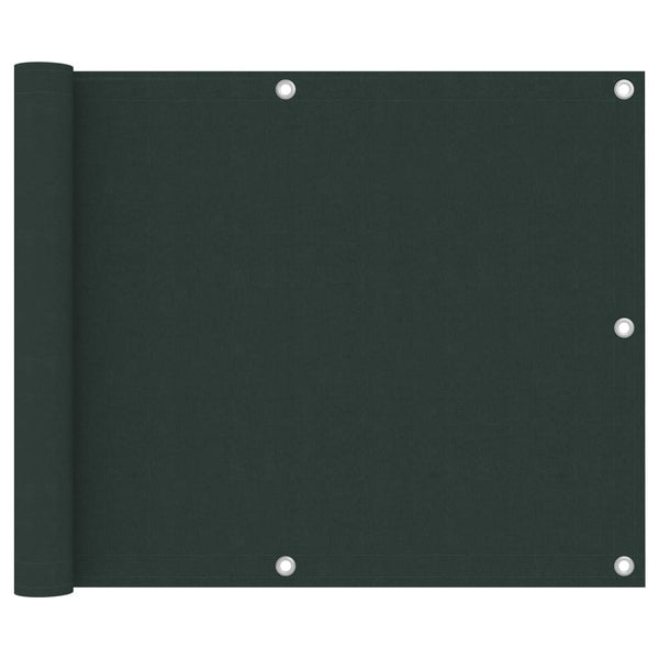 vidaXL Balcony Privacy Screen Dark Green 75x300 cm Oxford Fabric