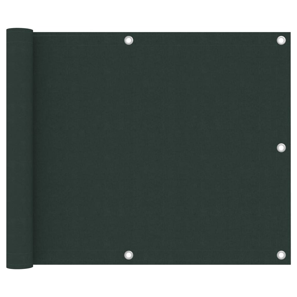 vidaXL Balcony Privacy Screen Dark Green 75x400 cm Oxford Fabric