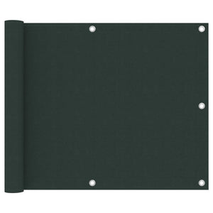 vidaXL Balcony Privacy Screen Dark Green 75x600 cm Oxford Fabric