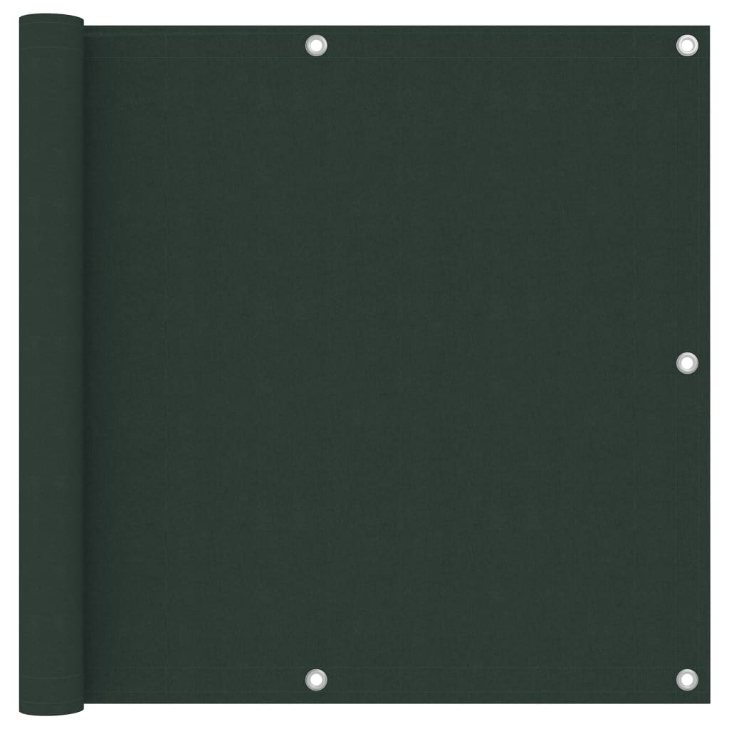 vidaXL Balcony Privacy Screen Dark Green 90x500 cm Oxford Fabric