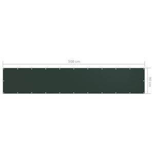 vidaXL Balcony Privacy Screen Dark Green 90x500 cm Oxford Fabric