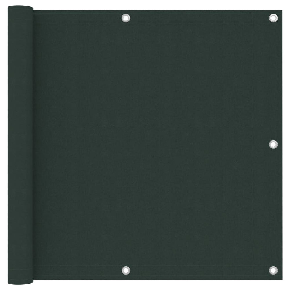 vidaXL Balcony Privacy Screen Dark Green 90x600 cm Oxford Fabric