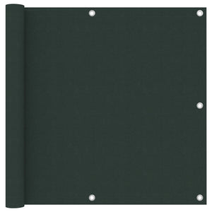 vidaXL Balcony Privacy Screen Dark Green 90x600 cm Oxford Fabric