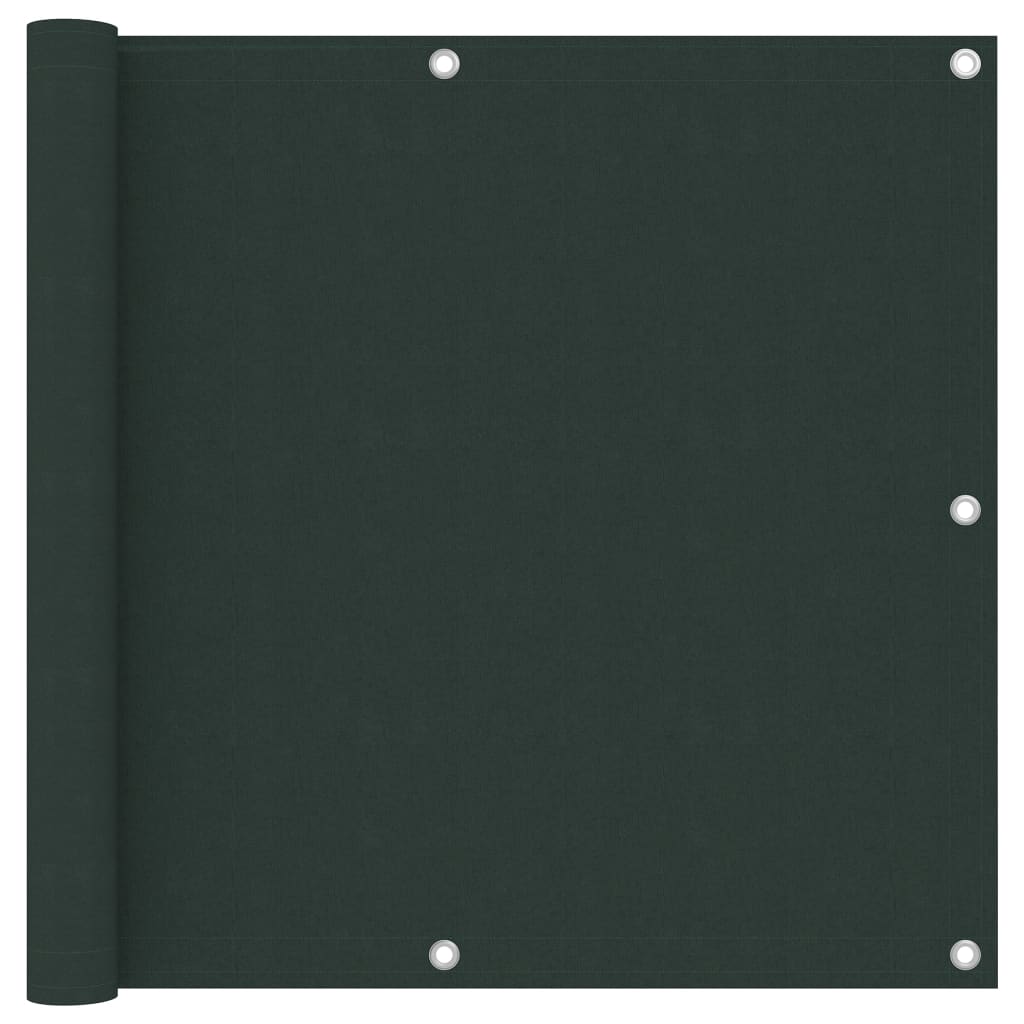 vidaXL Balcony Privacy Screen Dark Green 90x600 cm Oxford Fabric