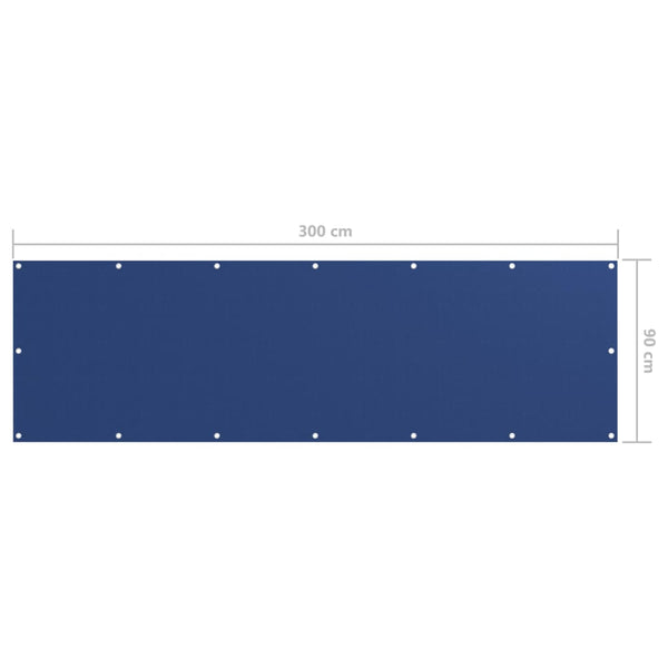 vidaXL Balcony Privacy Screen Blue 90x300 cm Oxford Fabric
