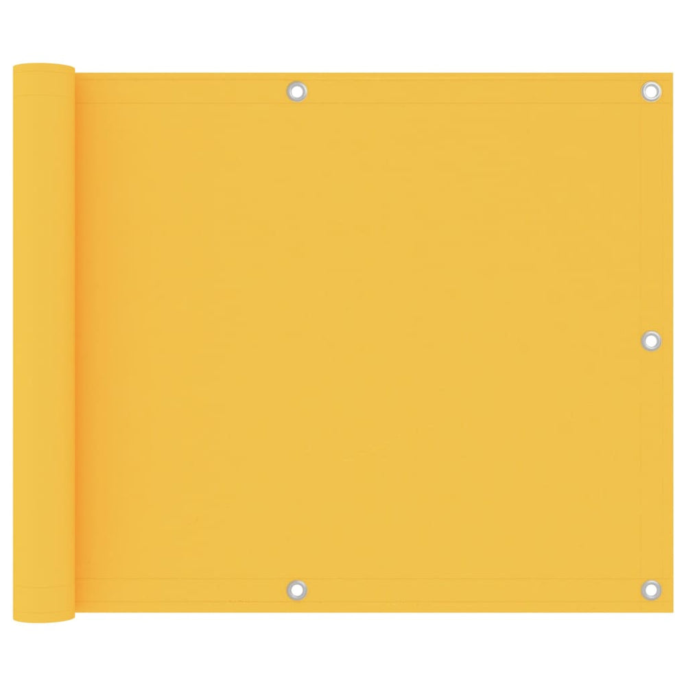 vidaXL Balcony Privacy Screen Yellow 75x300 cm Oxford Fabric