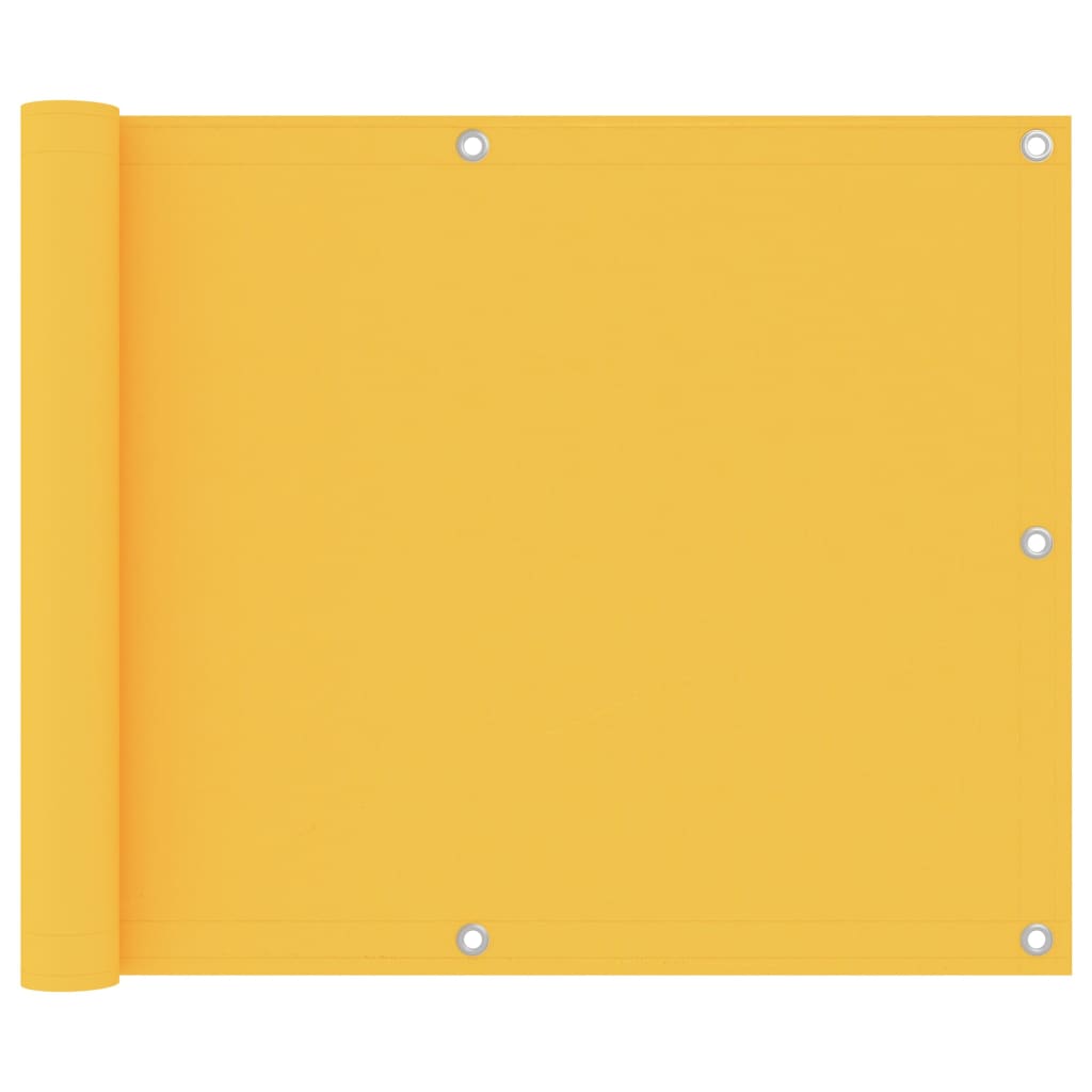 vidaXL Balcony Privacy Screen Yellow 75x300 cm Oxford Fabric