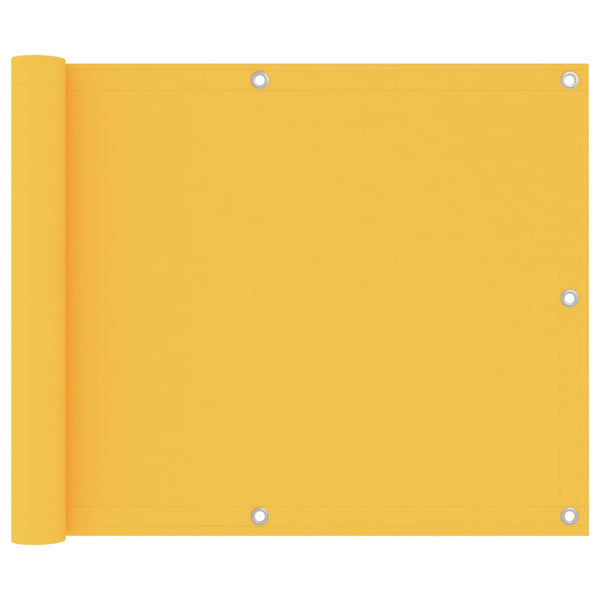 vidaXL Balcony Privacy Screen Yellow 75x300 cm Oxford Fabric
