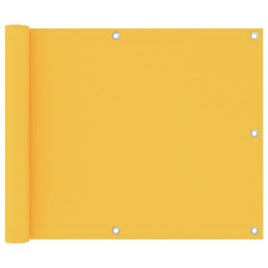vidaXL Balcony Privacy Screen Yellow 75x400 cm Oxford Fabric
