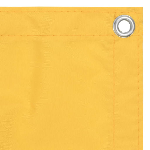 vidaXL Balcony Privacy Screen Yellow 75x400 cm Oxford Fabric