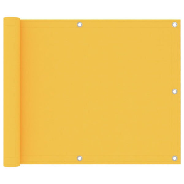 vidaXL Balcony Privacy Screen Yellow 75x600 cm Oxford Fabric