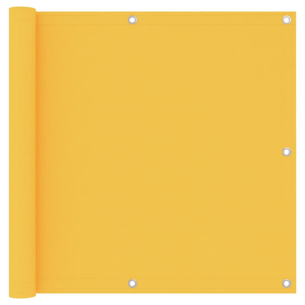 vidaXL Balcony Privacy Screen Yellow 90x500 cm Oxford Fabric