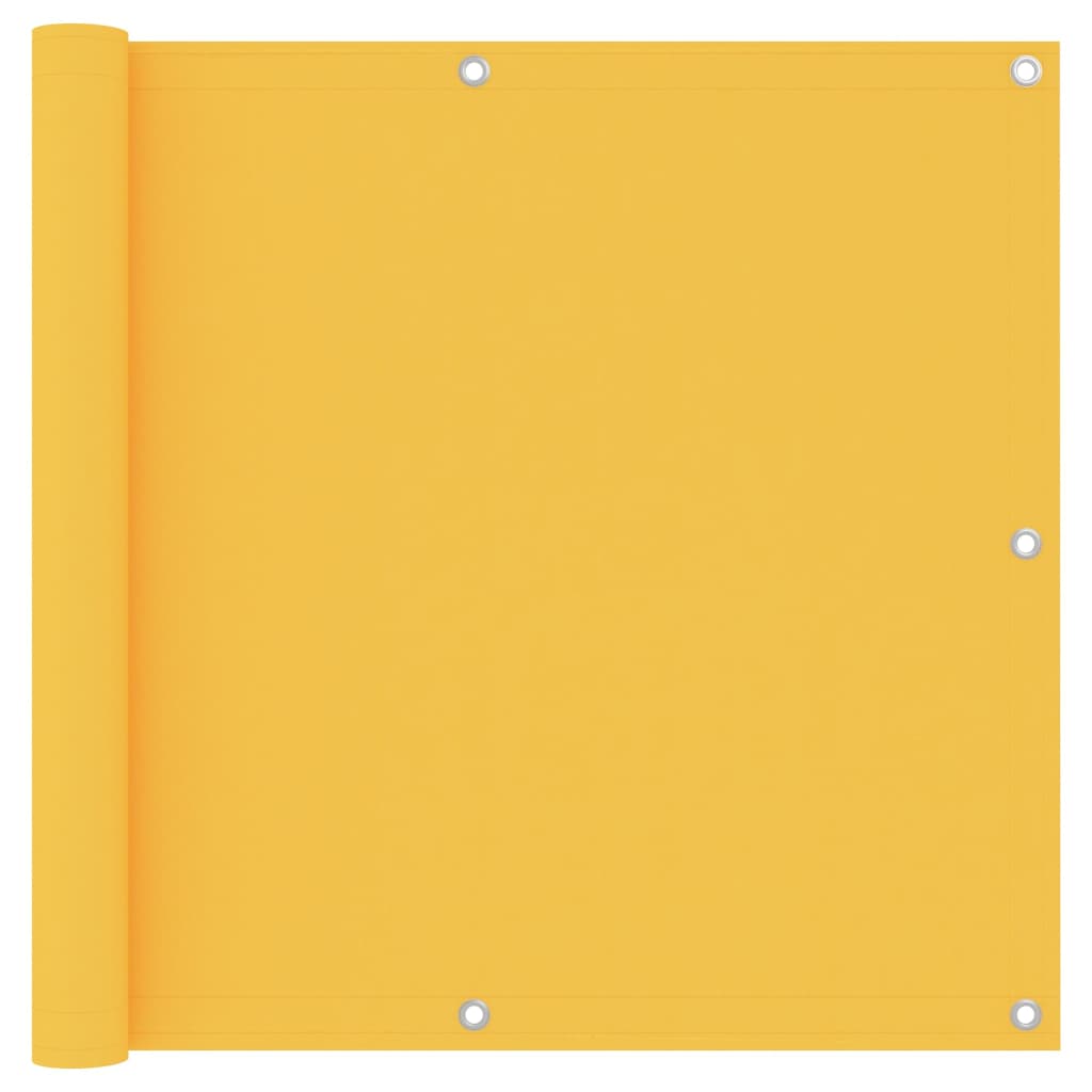 vidaXL Balcony Privacy Screen Yellow 90x600 cm Oxford Fabric