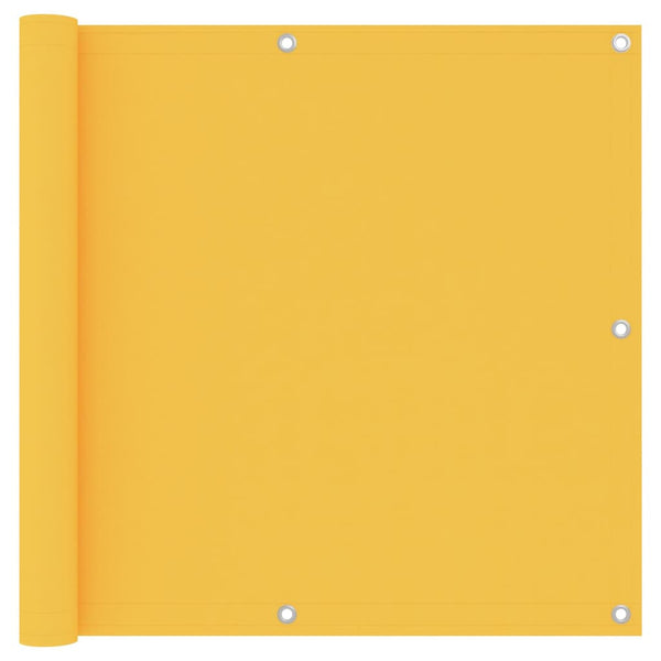 vidaXL Balcony Privacy Screen Yellow 90x600 cm Oxford Fabric