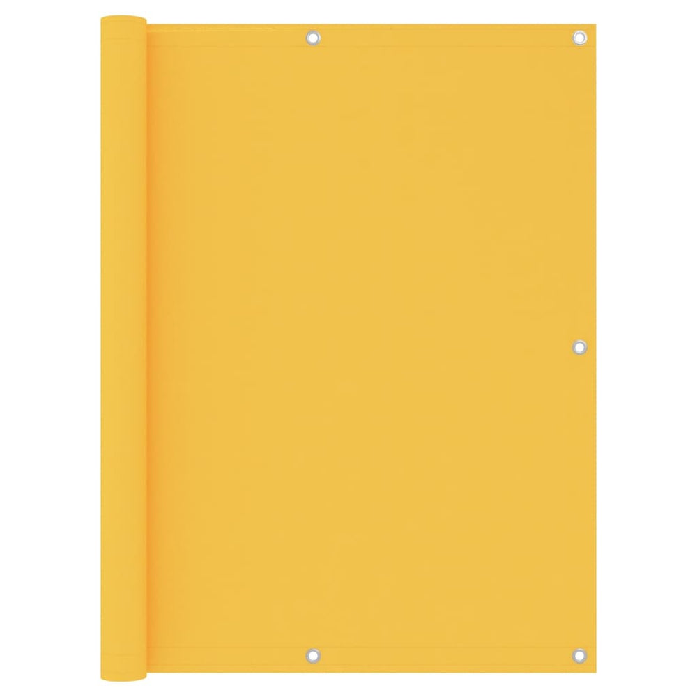 vidaXL Balcony Privacy Screen Yellow 120x500 cm Oxford Fabric