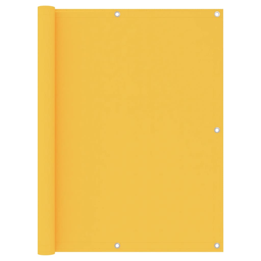 vidaXL Balcony Privacy Screen Yellow 120x600 cm Oxford Fabric