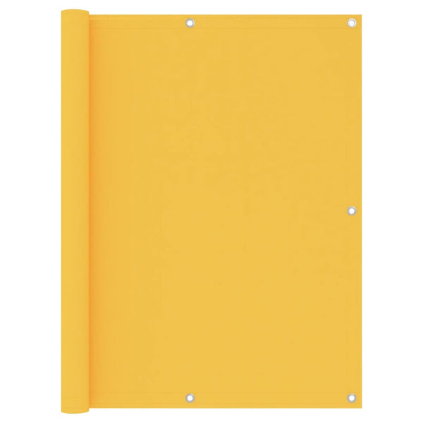 vidaXL Balcony Privacy Screen Yellow 120x600 cm Oxford Fabric