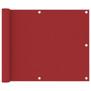 vidaXL Balcony Privacy Screen Red 75x400 cm Oxford Fabric