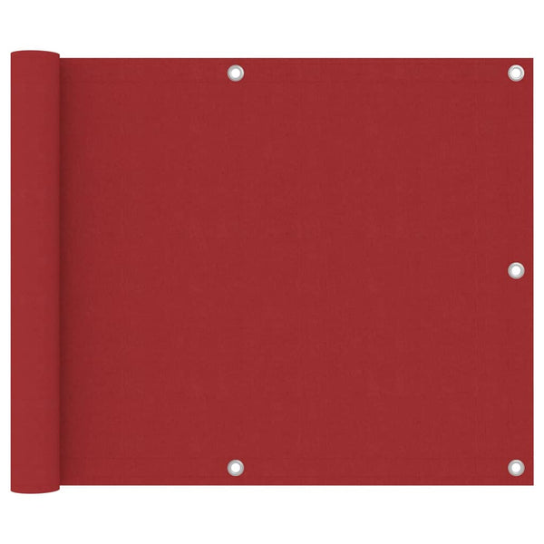 vidaXL Balcony Privacy Screen Red 75x400 cm Oxford Fabric