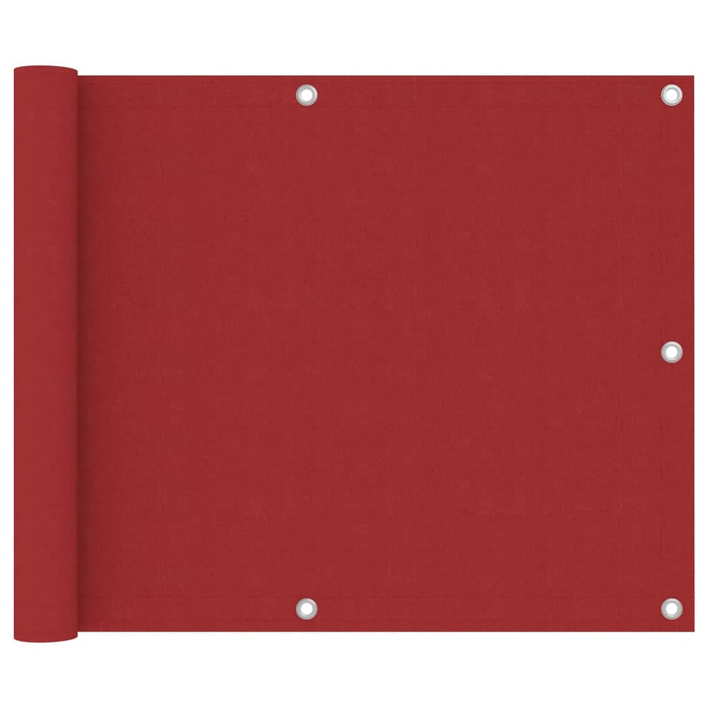 vidaXL Balcony Privacy Screen Red 75x500 cm Oxford Fabric