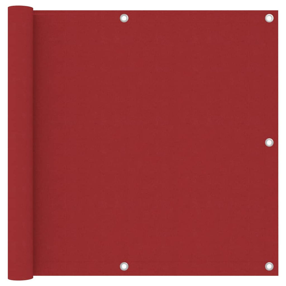 vidaXL Balcony Privacy Screen Red 90x300 cm Oxford Fabric
