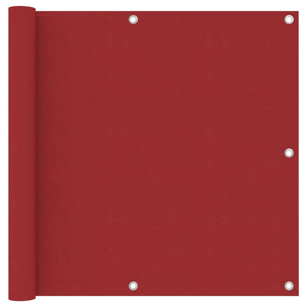 vidaXL Balcony Privacy Screen Red 90x400 cm Oxford Fabric