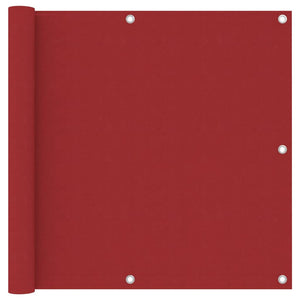 vidaXL Balcony Privacy Screen Red 90x600 cm Oxford Fabric