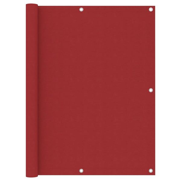 vidaXL Balcony Privacy Screen Red 120x500 cm Oxford Fabric