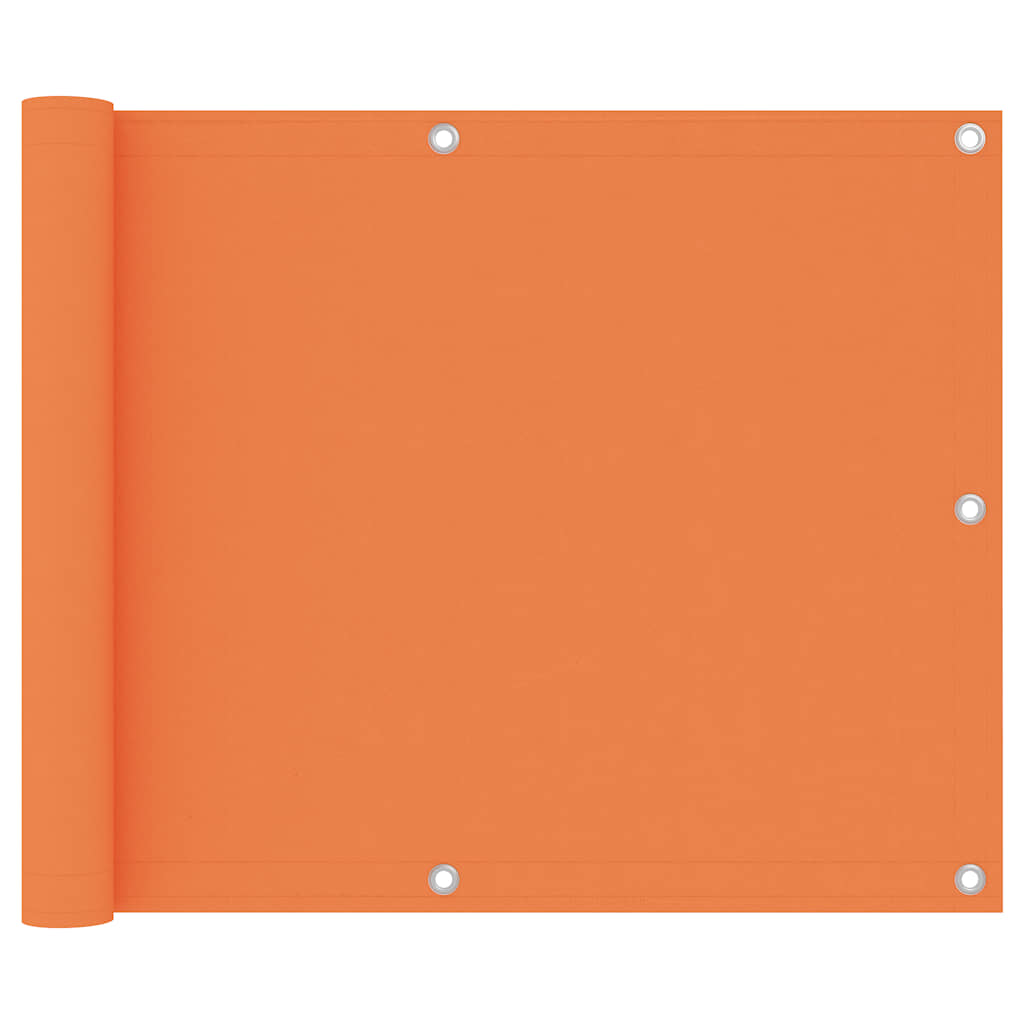 vidaXL Balcony Privacy Screen Orange 75x300 cm Oxford Fabric