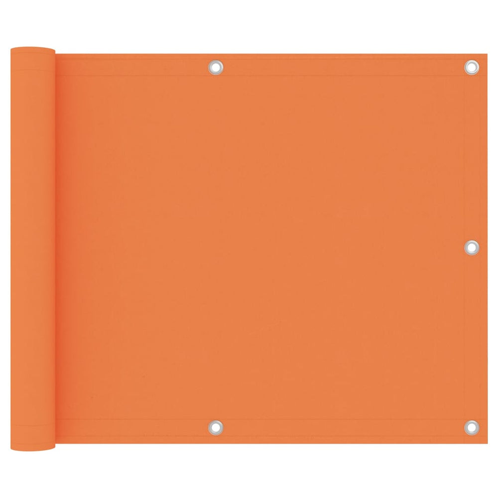 vidaXL Balcony Privacy Screen Orange 75x400 cm Oxford Fabric