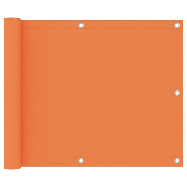 vidaXL Balcony Privacy Screen Orange 75x400 cm Oxford Fabric