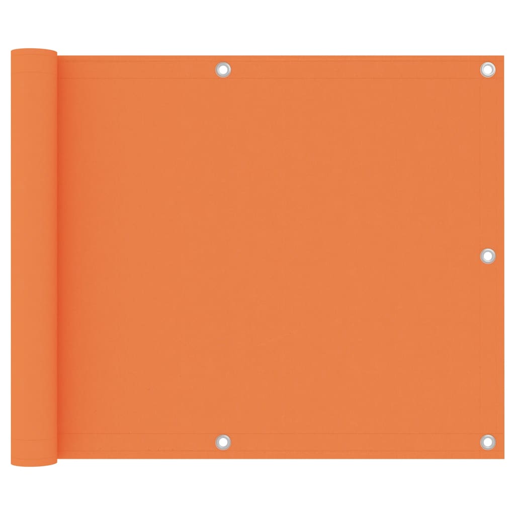 vidaXL Balcony Privacy Screen Orange 75x500 cm Oxford Fabric