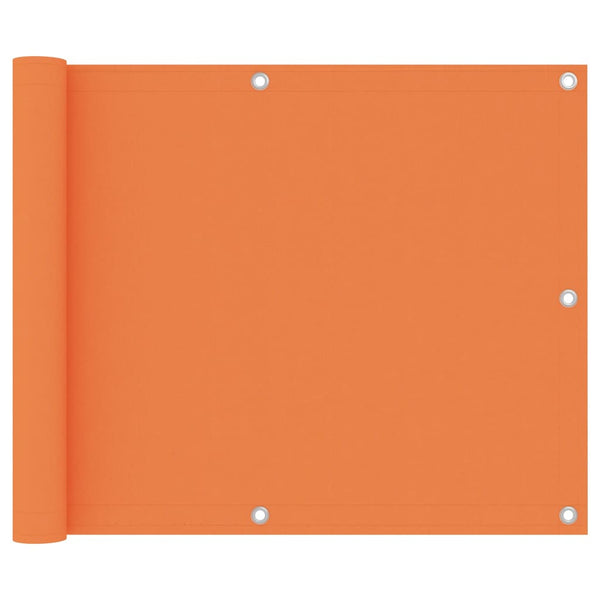 vidaXL Balcony Privacy Screen Orange 75x500 cm Oxford Fabric