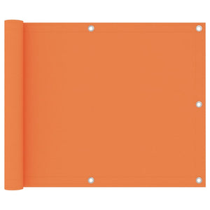 vidaXL Balcony Privacy Screen Orange 75x600 cm Oxford Fabric
