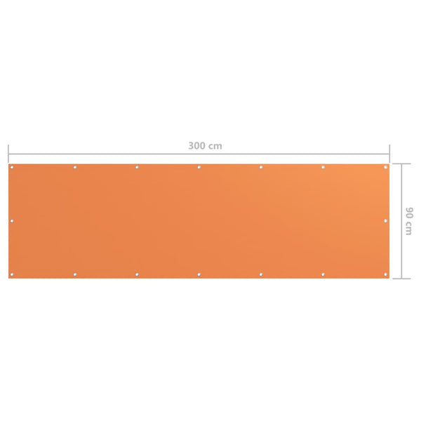 vidaXL Balcony Privacy Screen Orange 90x300 cm Oxford Fabric