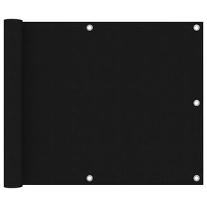 vidaXL Balcony Privacy Screen Black 75x300 cm Oxford Fabric