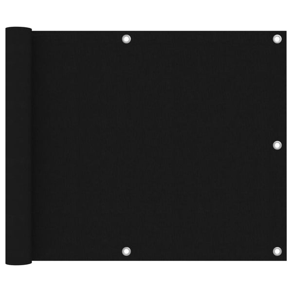 vidaXL Balcony Privacy Screen Black 75x300 cm Oxford Fabric