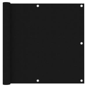 vidaXL Balcony Privacy Screen Black 90x600 cm Oxford Fabric