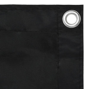 vidaXL Balcony Privacy Screen Black 90x600 cm Oxford Fabric