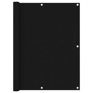 vidaXL Balcony Privacy Screen Black 120x300 cm Oxford Fabric