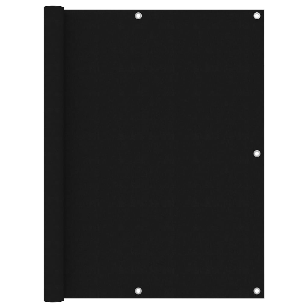 vidaXL Balcony Privacy Screen Black 120x300 cm Oxford Fabric