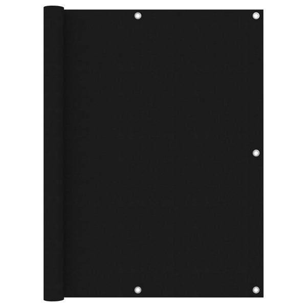 vidaXL Balcony Privacy Screen Black 120x300 cm Oxford Fabric