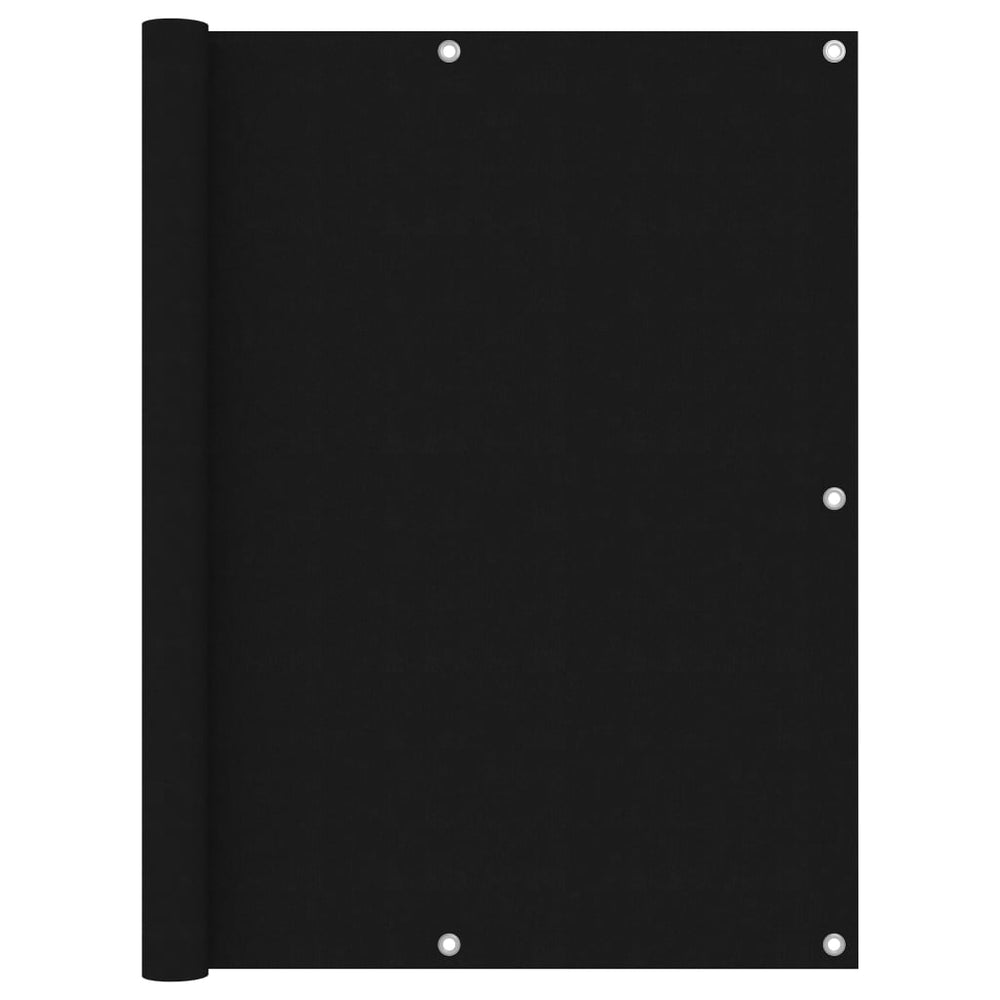 vidaXL Balcony Privacy Screen Black 120x500 cm Oxford Fabric