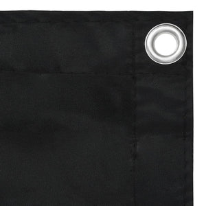 vidaXL Balcony Privacy Screen Black 120x500 cm Oxford Fabric