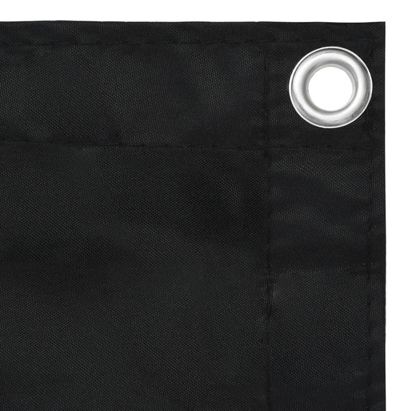vidaXL Balcony Privacy Screen Black 120x500 cm Oxford Fabric