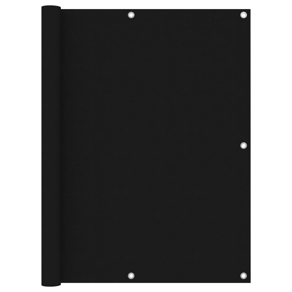 vidaXL Balcony Privacy Screen Black 120x600 cm Oxford Fabric
