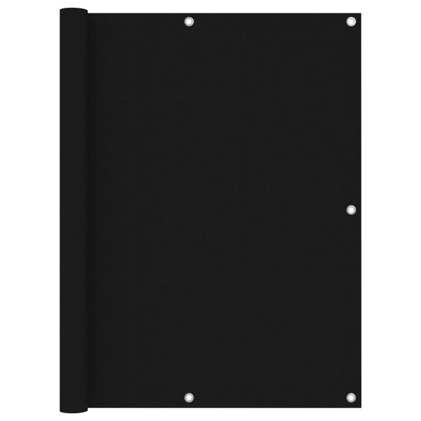 vidaXL Balcony Privacy Screen Black 120x600 cm Oxford Fabric