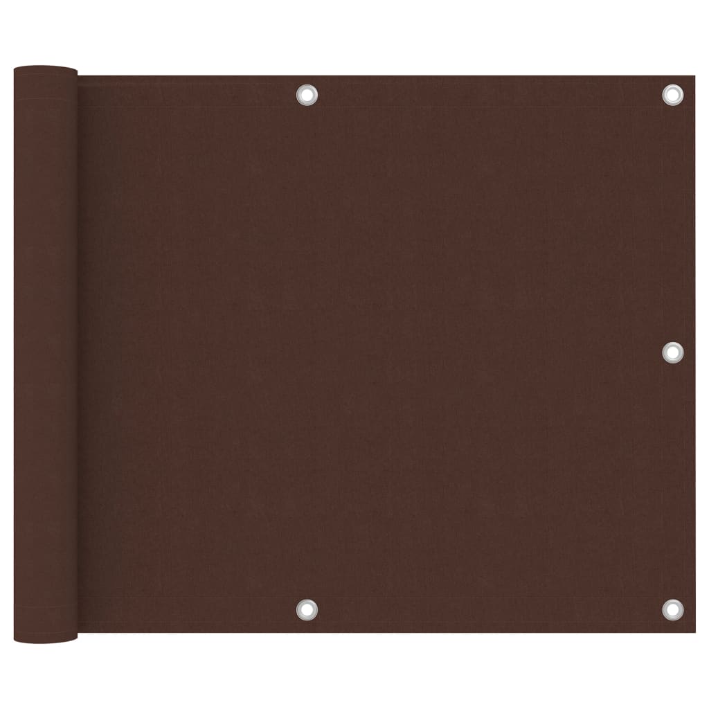 vidaXL Balcony Privacy Screen Brown 75x400 cm Oxford Fabric