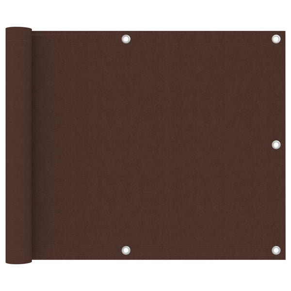 vidaXL Balcony Privacy Screen Brown 75x400 cm Oxford Fabric