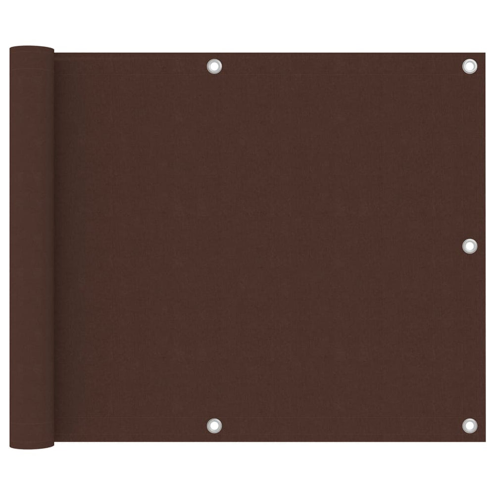 vidaXL Balcony Privacy Screen Brown 75x500 cm Oxford Fabric